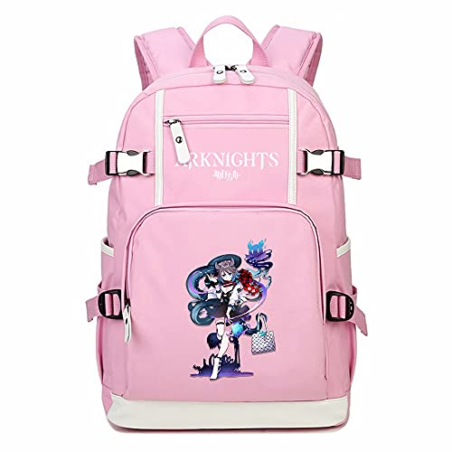 Brand New Dszgo Backpacks Arknights Deepcolor Summon Tentacles Game Characters Oxford Cloth HD Printing Waterproof and Wear-Resistant (Color : Pink, Size : 43cm30cm15cm)